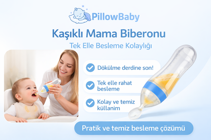 Kaşıklı Mama Biberonu – Tek Elle Temiz Besleme